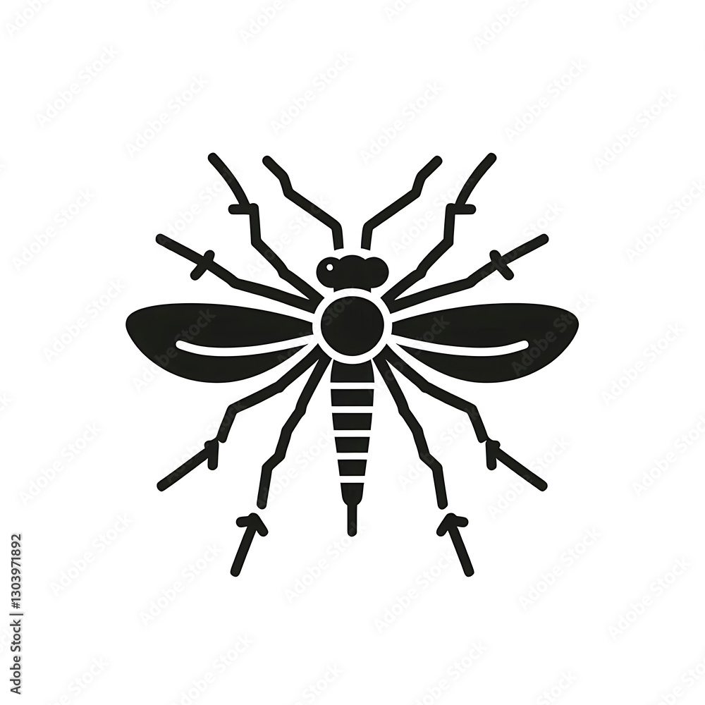 Pond skater insects icon of silhouette black shape illustration isolated on white background 102345 Pond skater insects icon of silhouette black shape illustration isolated on white background 102345