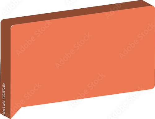 bulle de dialogue en relief orange,