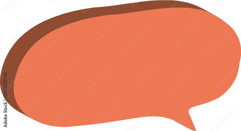 bulle de dialogue en relief orange, bulle de dialogue en relief orange,