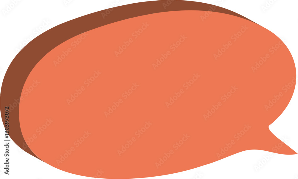 bulle de dialogue en relief orange,