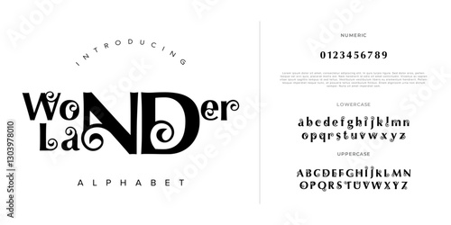 Wonderland font Calligraphy Logotype Script Brush Font Type Font lettering handwritten