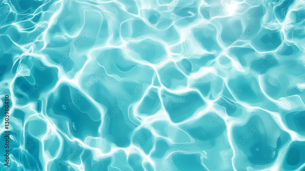 Crystal clear turquoise water surface with gentle ripples Crystal clear turquoise water surface with gentle ripples
