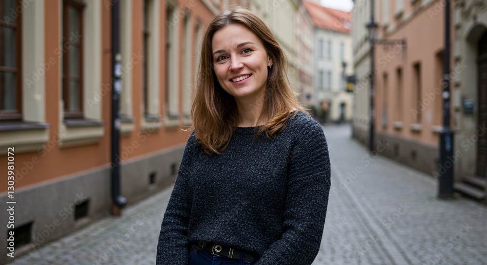 Fototapeta premium photorealistic portrait of a woman from Lithuania