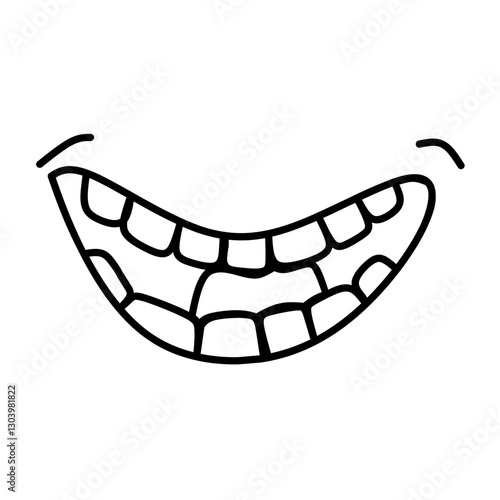 Vector Illustration of smile mouth