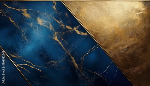 Wallpaper Mural elegant rich blue grunge background rich gold header footer Torontodigital.ca
