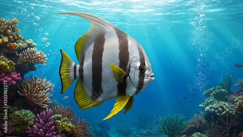 Batfish Underwater – A Stunning Marine Life Portrait