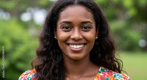 photorealistic portrait of a woman from Mauritius