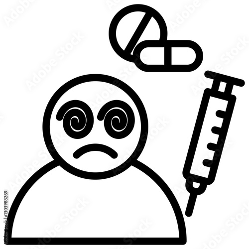 Subtance Abuse Outline Icon