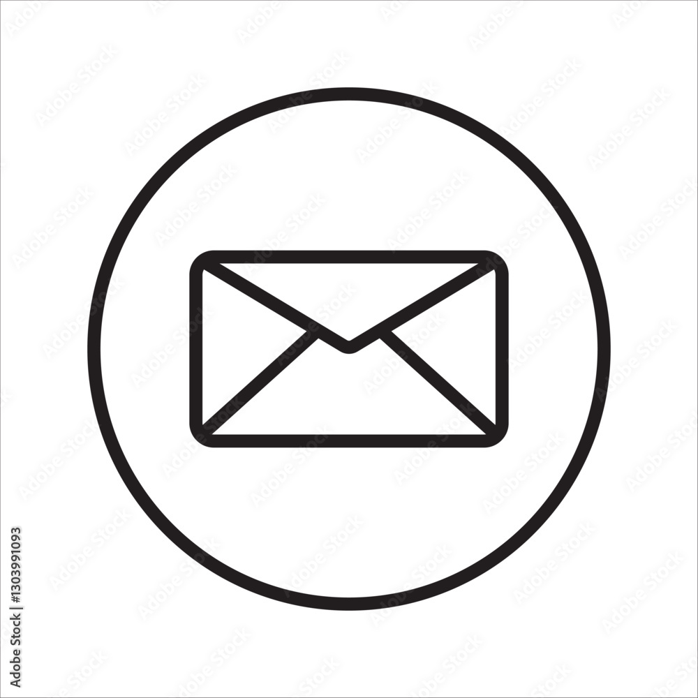 Email envelope icon vector illustration on white background. Email envelope icon vector illustration on white background.