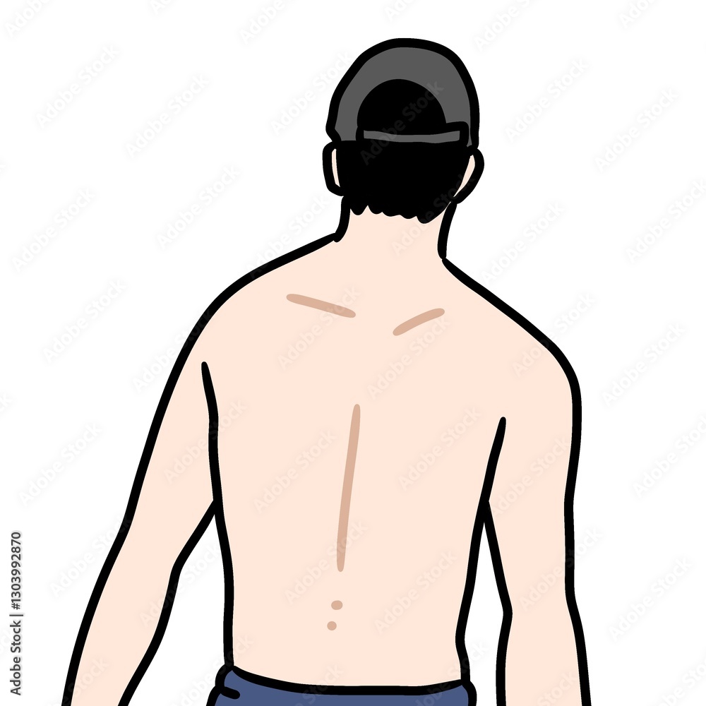 Fototapeta premium back pain back icon. cartoon illustration of back pain icons for web