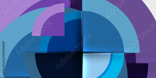 Target circle geometric abstract shapes. Vector Illustration For Wallpaper, Banner, Background, Card, Book Illustration, landing page