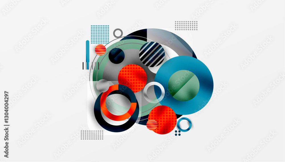 Fototapeta premium Abstract background - layered geometric shapes with smooth gradients and transparency