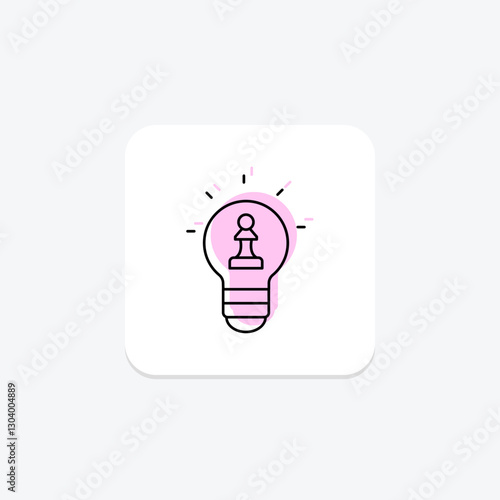 Strategic Thinking color shadow thinline icon, vector, pixel perfect, illustrator file