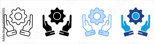Effort Icon Set Multiple Style Collection