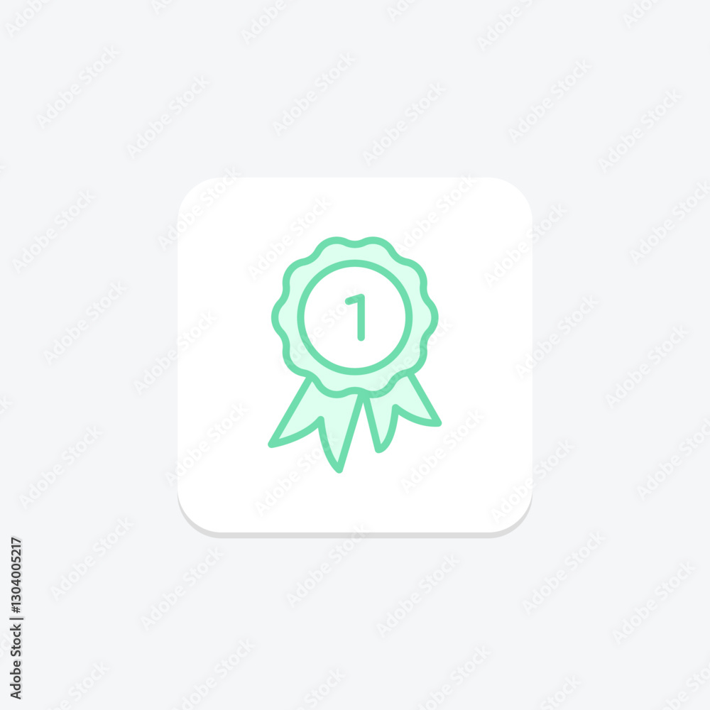 First Winner duotone line icon, vector, pixel perfect, illustrator file First Winner duotone line icon, vector, pixel perfect, illustrator file