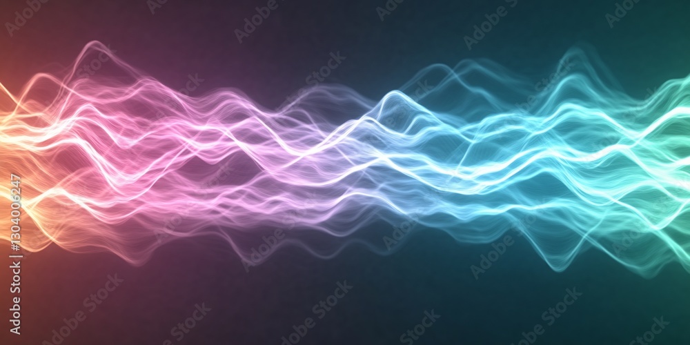 Fototapeta premium Colorful energy waves flow, abstract background