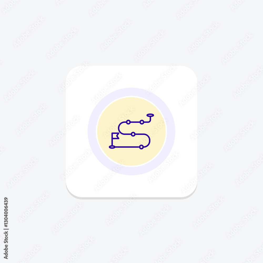 Naklejka premium Milestone color circle icon, vector, pixel perfect, illustrator file
