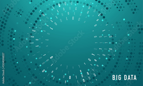 Abstract big data visualization. Big data code representation. Graphic concept for your design