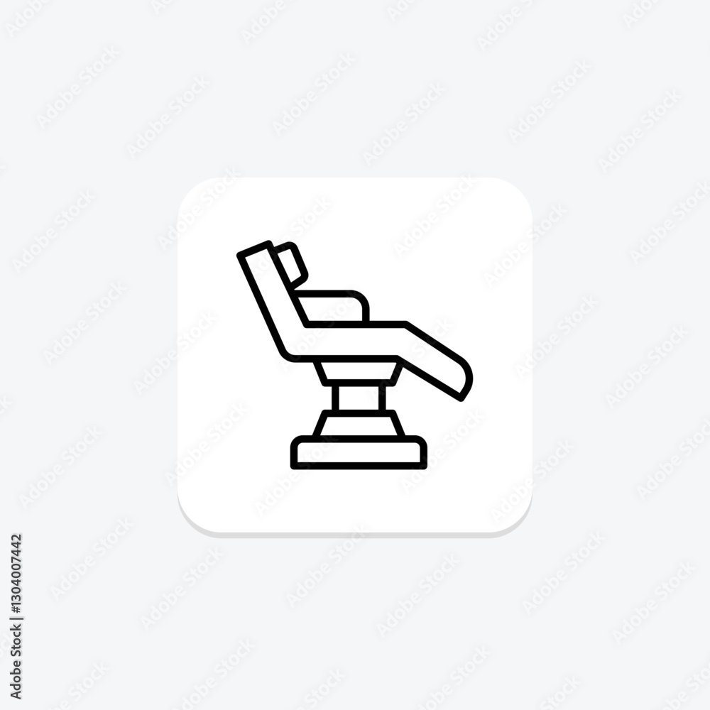 Recliner line icon, vector, pixel perfect, illustrator file Recliner line icon, vector, pixel perfect, illustrator file