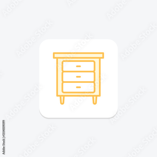 End Table duotone line icon, vector, pixel perfect, illustrator file