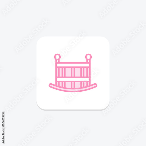 Nursery Furniture duotone line icon, vector, pixel perfect, illustrator file