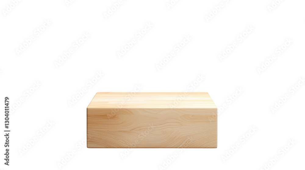 Brown wooden cube on a black background, minimalist study of form and texture Brown wooden cube on a black background, minimalist study of form and texture
