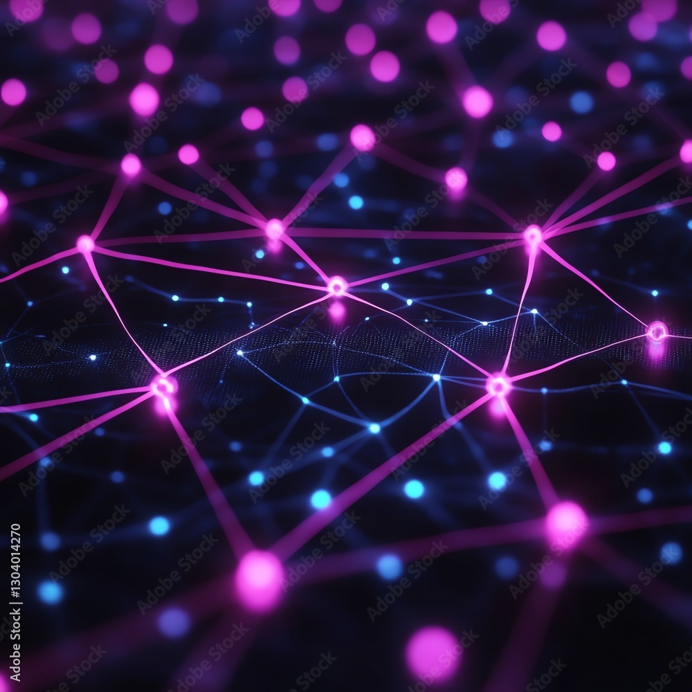 Futuristic network of nodes and connections, symbolizing realtime automated threat detection, cybersecurity digital defense concept, glowing tech design Futuristic network of nodes and connections, symbolizing realtime automated threat detection, cybersecurity digital defense concept, glowing tech design