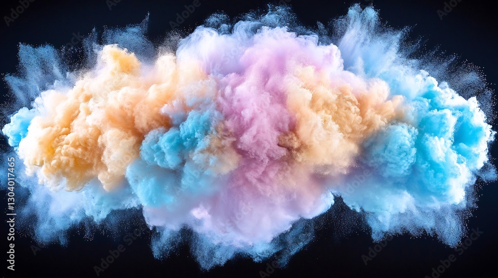 Fototapeta premium Colorful Powder Explosion Cloud