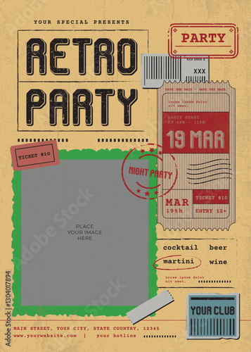 Retro Music Party Flyer