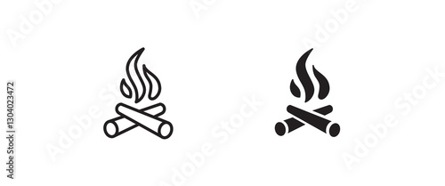 Fire flame icon Hot, oil, gas and energy icon vector, sign, symbol, logo, illustration, editable stroke, flat design style isolated on white linear