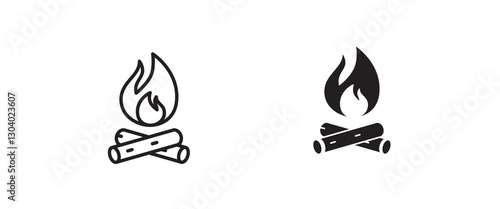 Fire flame icon Hot, oil, gas and energy icon vector, sign, symbol, logo, illustration, editable stroke, flat design style isolated on white linear