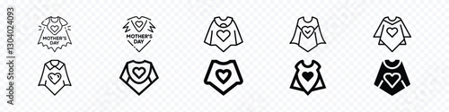 Superhero Cape with Heart Emblem Icon – Mother’s Day Hero Symbol, Celebrate Mom’s Superhero Heroism Spirit Icon 