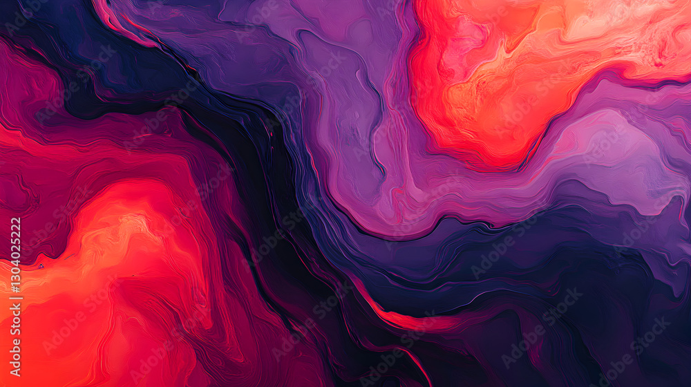 Obraz premium Dynamic abstract art modern gallery digital artwork vibrant colors close-up emotion
