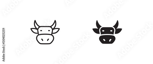 Cow, farm animal line icon. beast vector, sign, symbol, logo, illustration, editable stroke, flat design style isolated on white