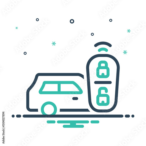 Mix icon for remote keyless system