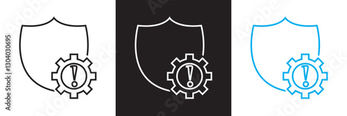 Icons related to information.  Isolated on white and black background. Vector illustration. EPS 10
