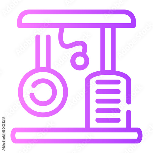 cat tree Line Gradient Icon