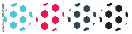 Minimalist Vector Football in Two Shades