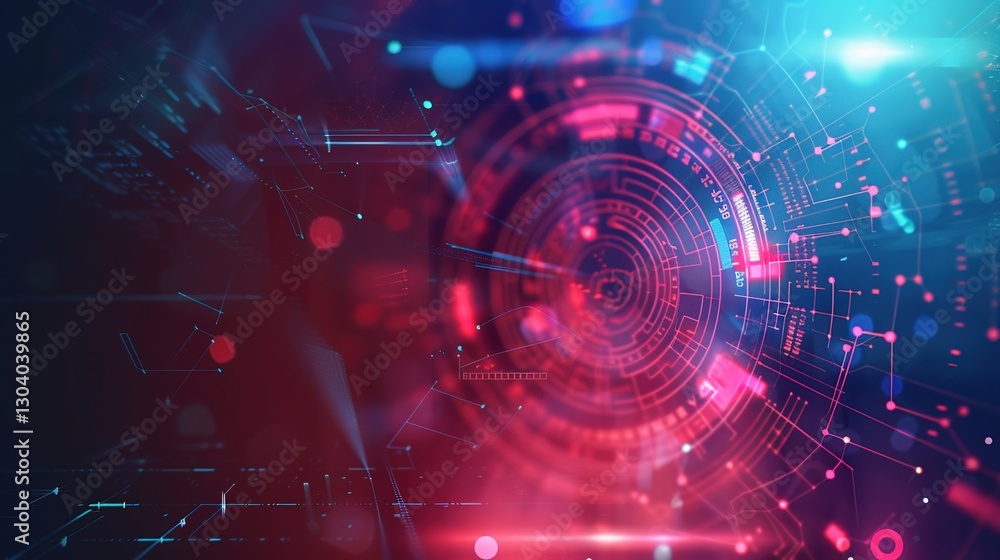 Obraz premium Mastering Technology - Themed Event Background Design: A Creative Odyssey