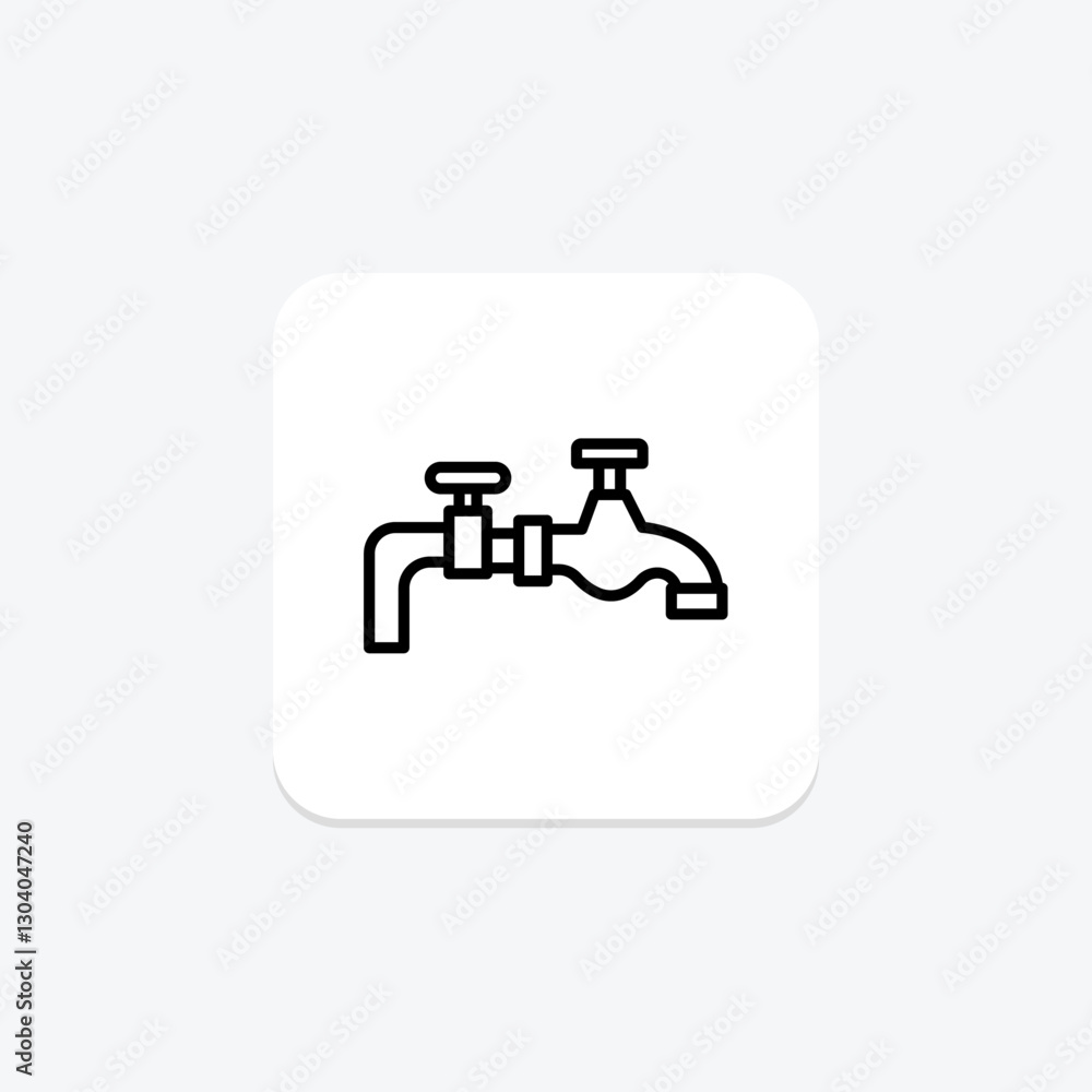 Water Supply line icon, vector, pixel perfect, illustrator file Water Supply line icon, vector, pixel perfect, illustrator file