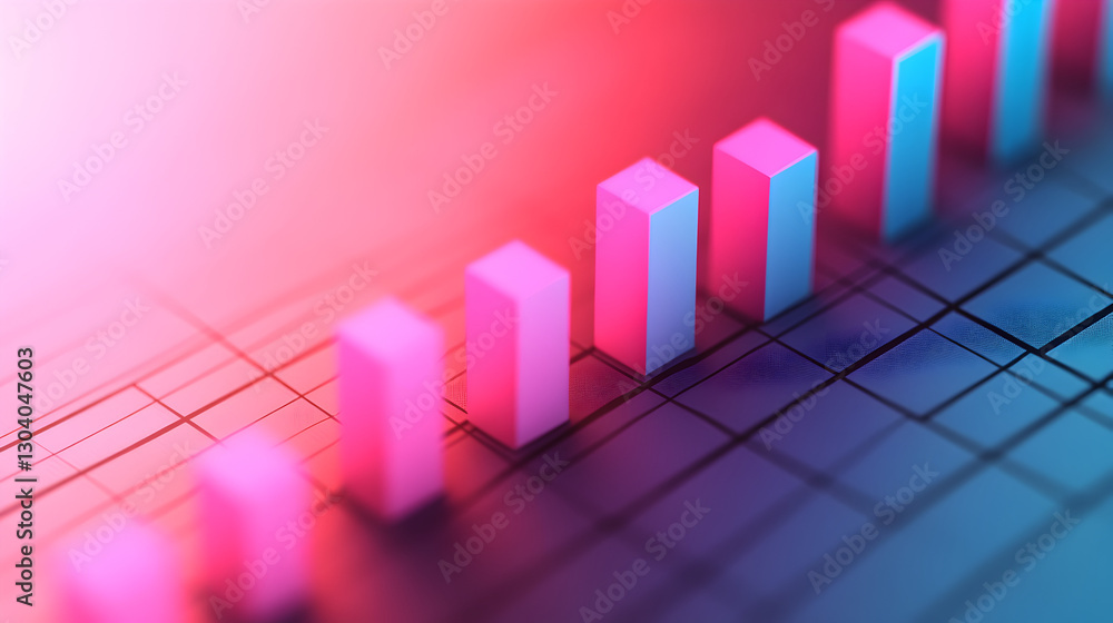 Fototapeta premium Dynamic data visualization technology infographics digital abstract business insights