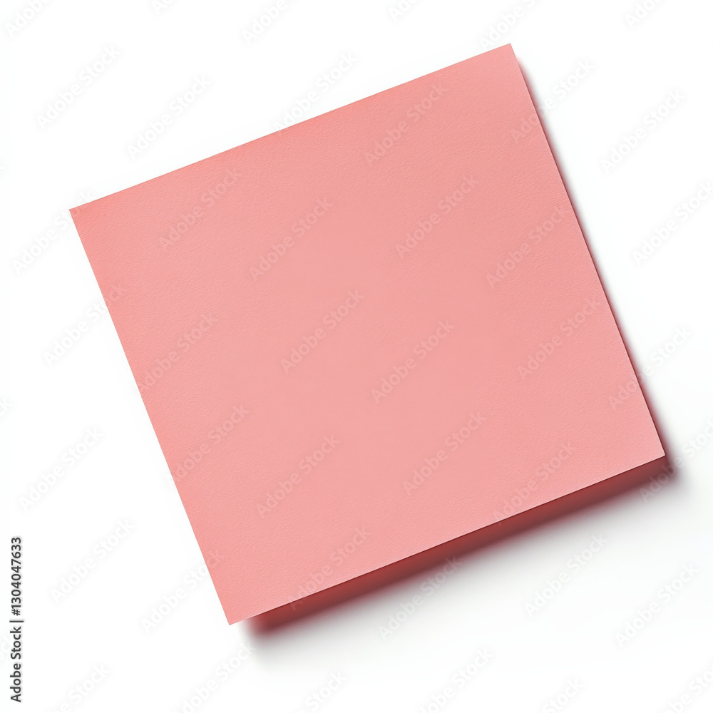 Fototapeta premium A square Post-it note in pastel pink