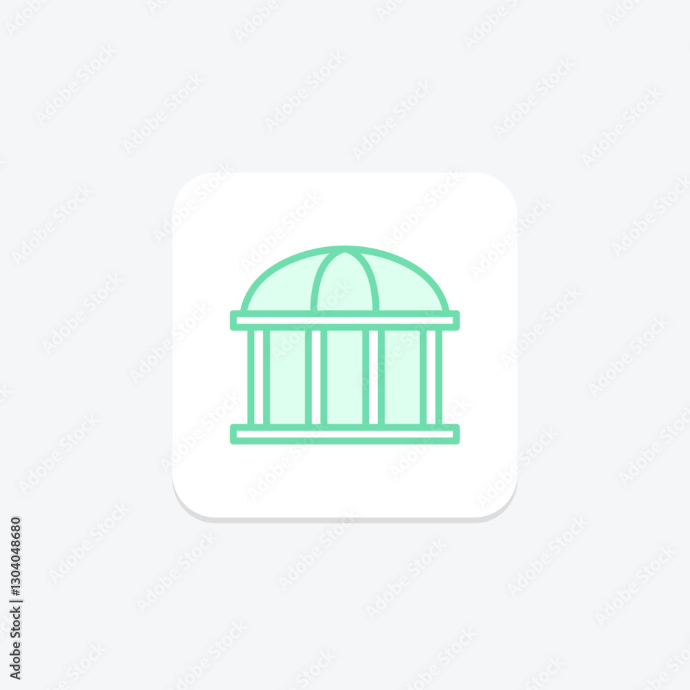 Obraz premium Garden Gazebo duotone line icon, vector, pixel perfect, illustrator file