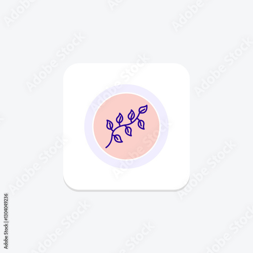 Herbs color circle icon, vector, pixel perfect, illustrator file