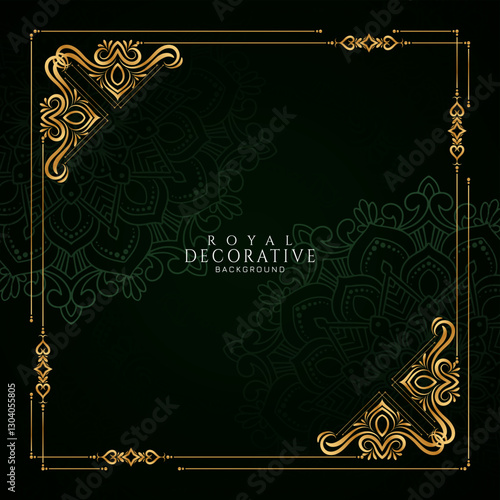 Classic beautiful luxurious floral frame decorative background