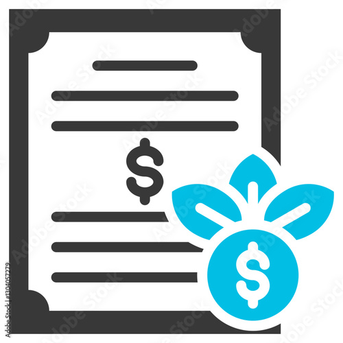 Investment Glyph Blue Grey Icon