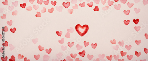 abstract watercolor heart b...