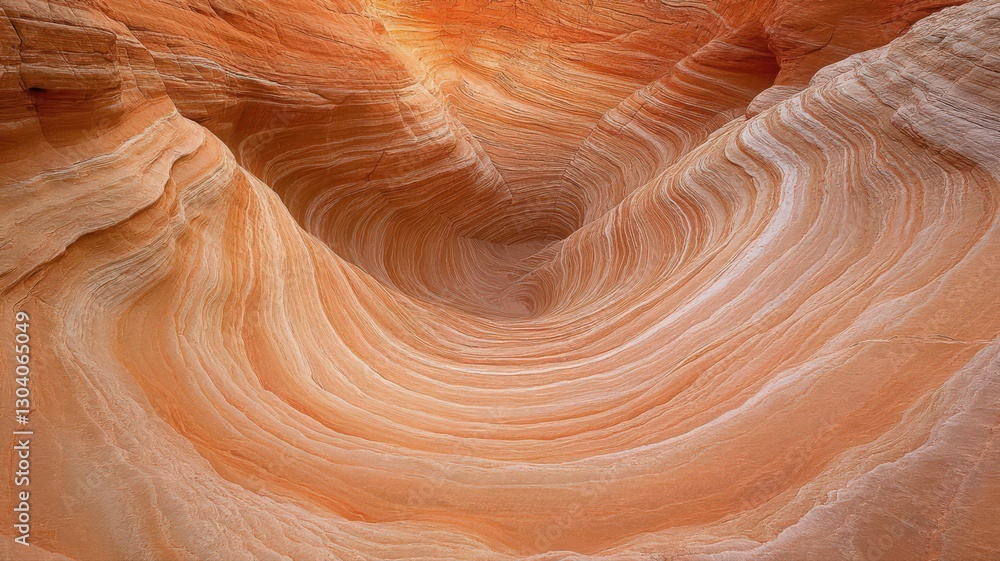 Abstract Concentric Sandstone Formations in Warm Orange Hues Abstract Concentric Sandstone Formations in Warm Orange Hues