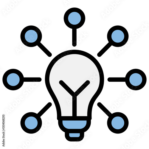 Innovation Hub Blue Black Icon
