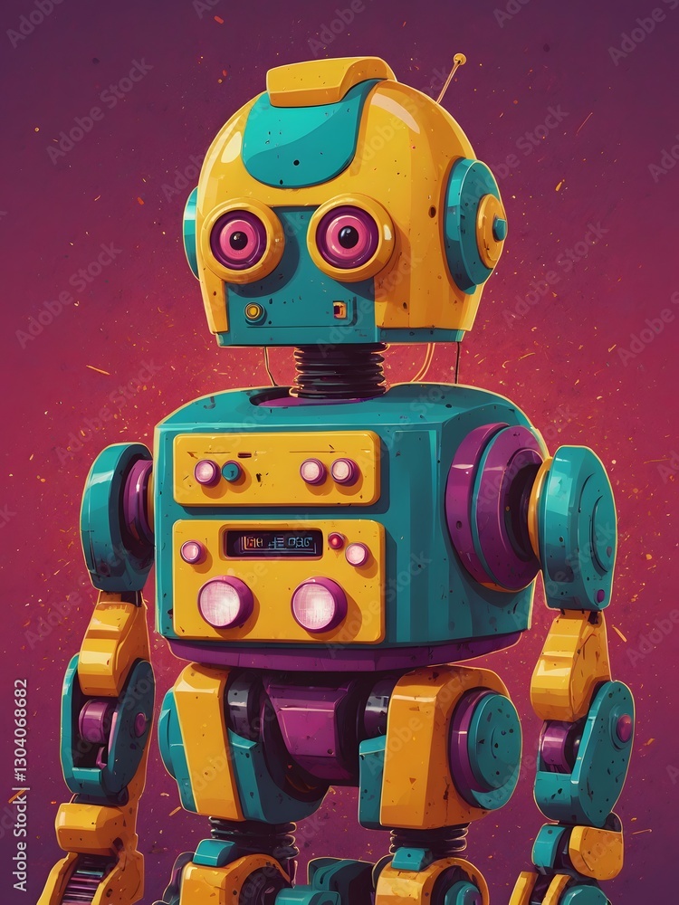 Futuristic AI Robot – Retro-Inspired Digital Vision Futuristic AI Robot – Retro-Inspired Digital Vision